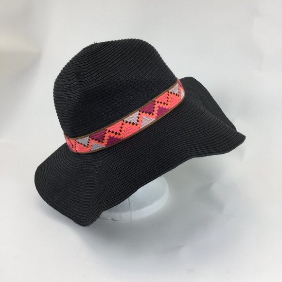 Designer tribal print band woven floppy hat - Picture 4 of 6